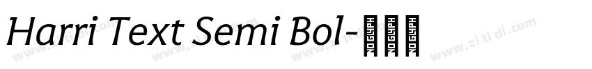 Harri Text Semi Bol字体转换